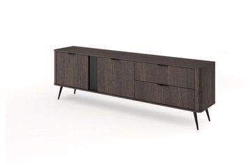 Тумба під ТВ Veris 2D2S/195 2-дверна з 2 шухлядами Дуб дунін/чорний 2D2S/195 фото