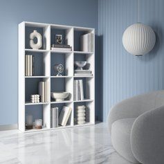 Полиця для книг, стелаж на 12 комірок M-8, Білий M-8 фото