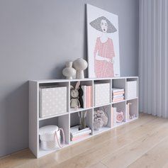 Полиця для книг, стелаж на 10 комірок M-1, Білий M-1 фото
